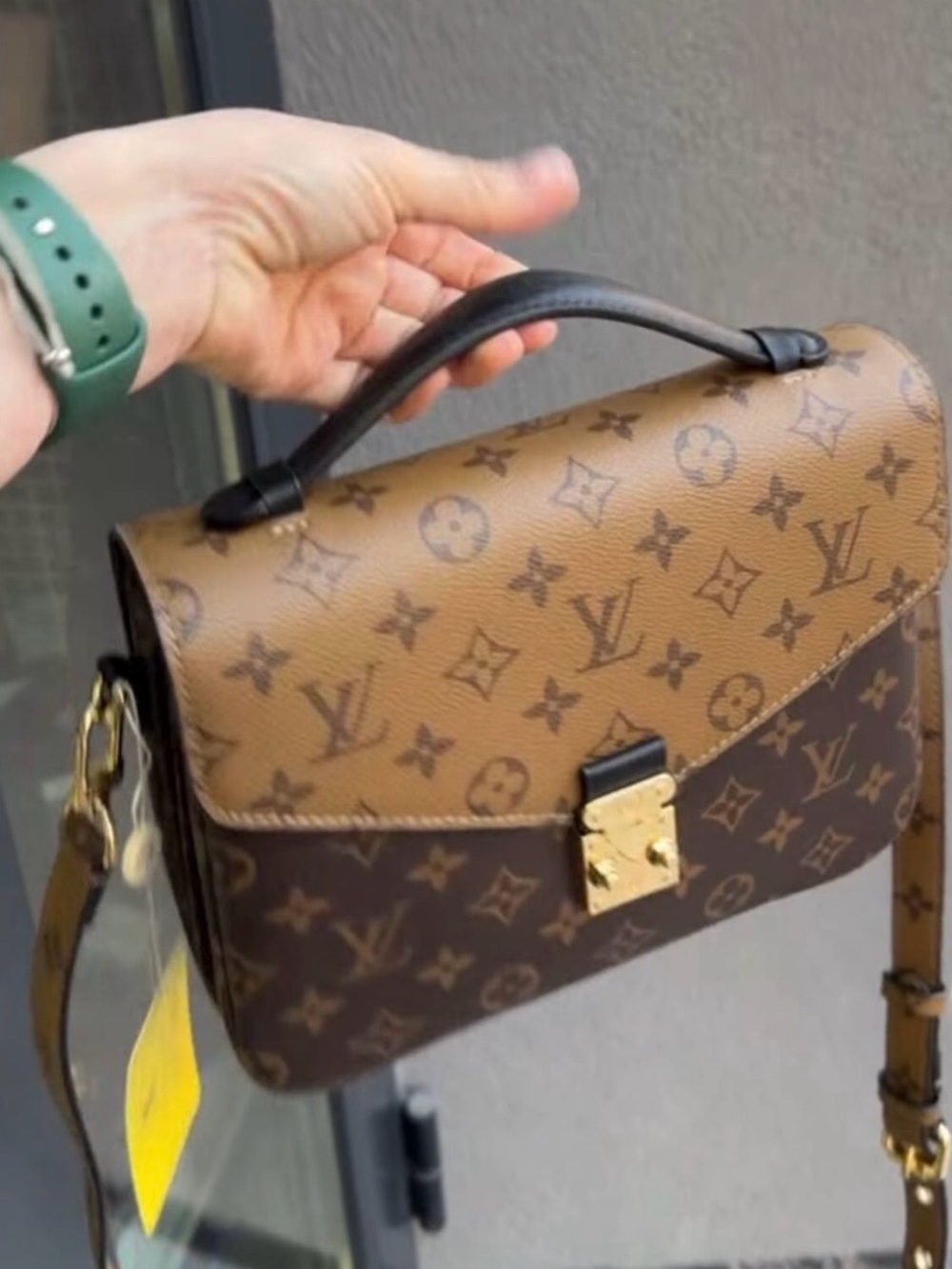 Designer inspired Brown Monogram Crossbody Bag - Picture 5 of 10